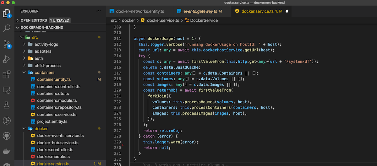 Dockermon Backend Code